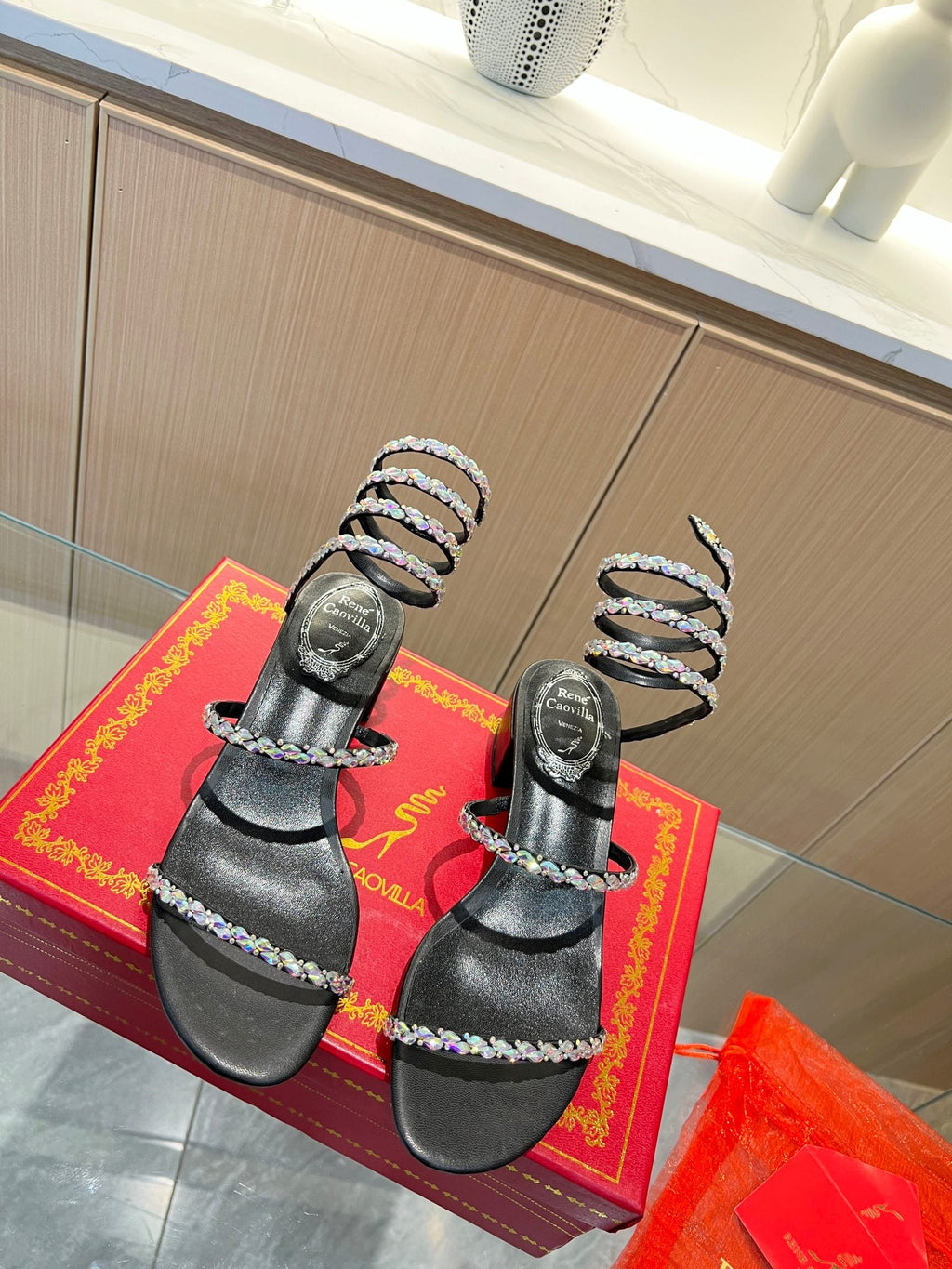Snake Crystal Sandals