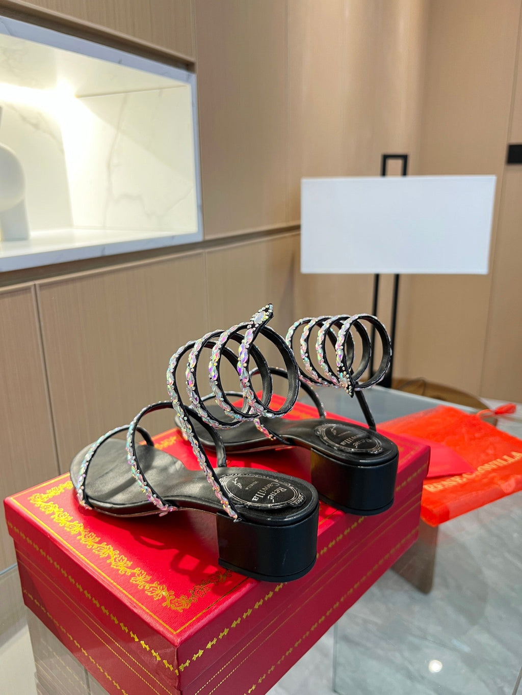 Snake Crystal Sandals