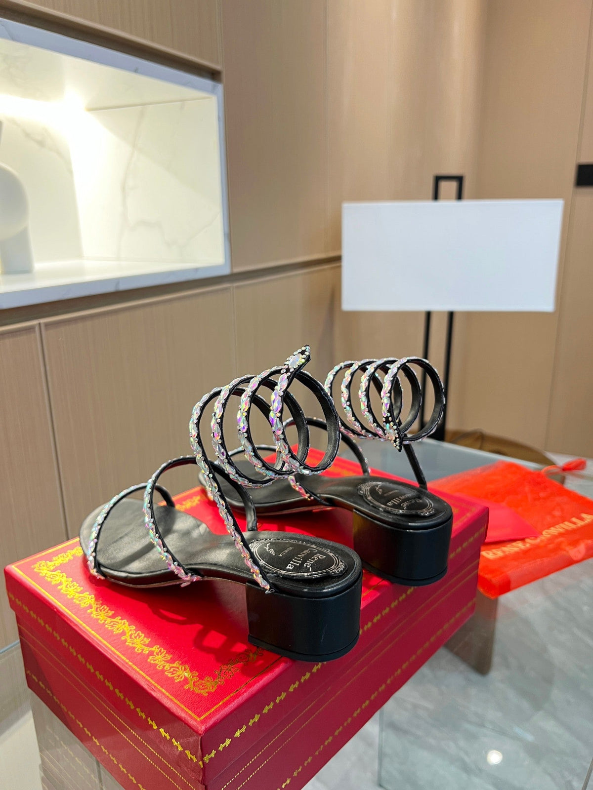 Snake Crystal Sandals