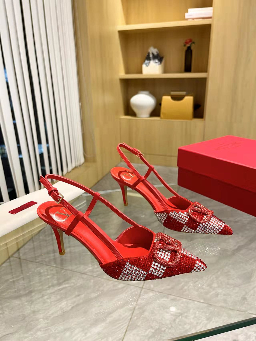 V-Buckle Heels