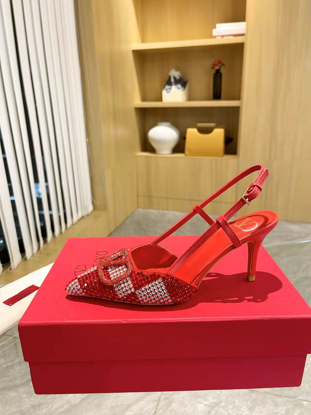 V-Buckle Heels