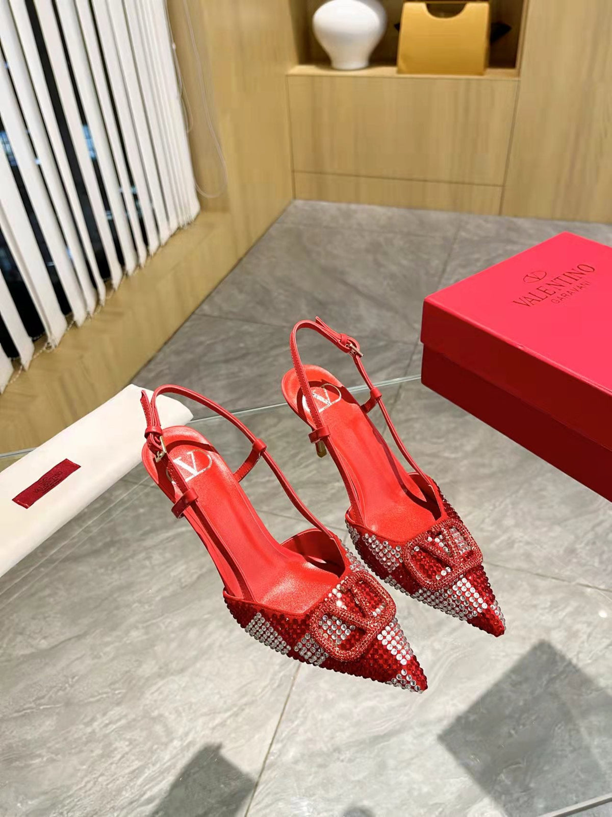 V-Buckle Heels