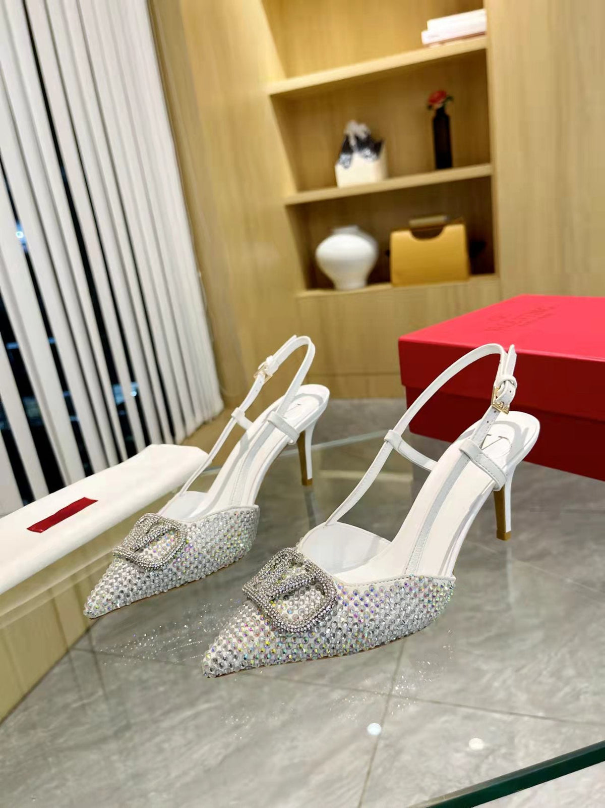 V-Buckle Heels