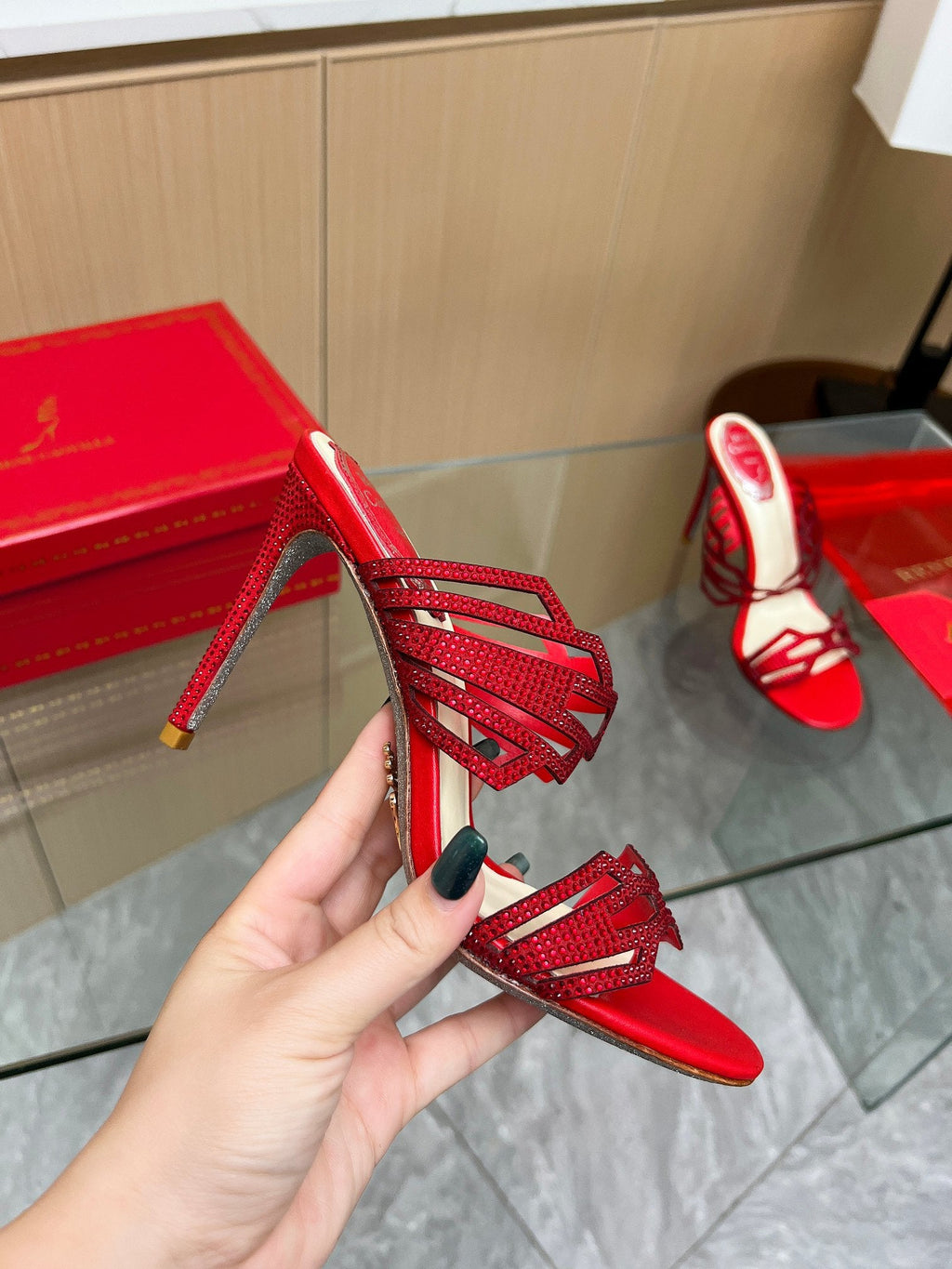 Crystal Diamond High Heels