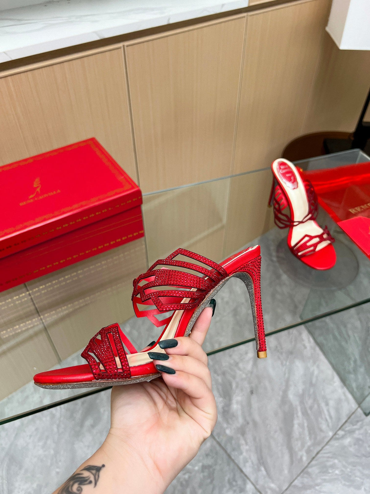 Crystal Diamond High Heels