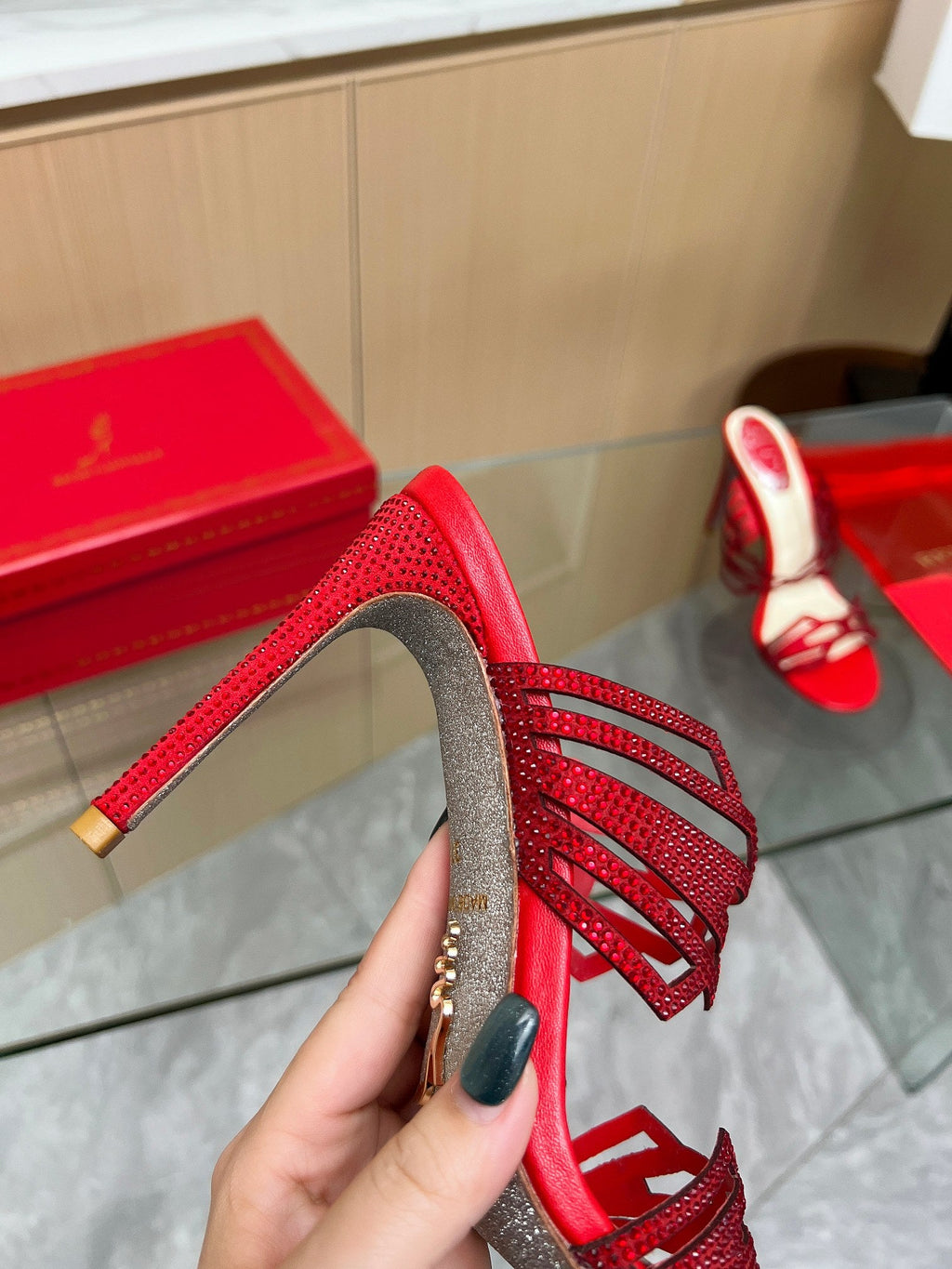 Crystal Diamond High Heels