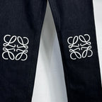Wide-Leg Black Jeans