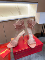 Crystal Mesh High Heels