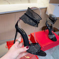 Crystal Mesh High Heels