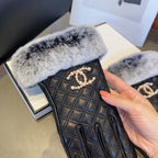 Sheepskin Leather Gloves with Rabbit Fur Lining