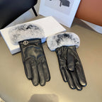 Sheepskin Leather Gloves with Rabbit Fur Lining