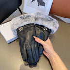 Sheepskin Leather Gloves with Rabbit Fur Lining