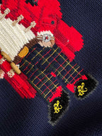 Navy Bear Knit Sweater
