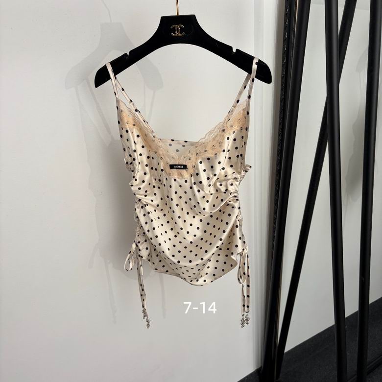 Amelie Polka-Dot Ruched Camisole
