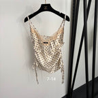 Amelie Polka-Dot Ruched Camisole