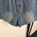Arden Patterned Denim Shorts