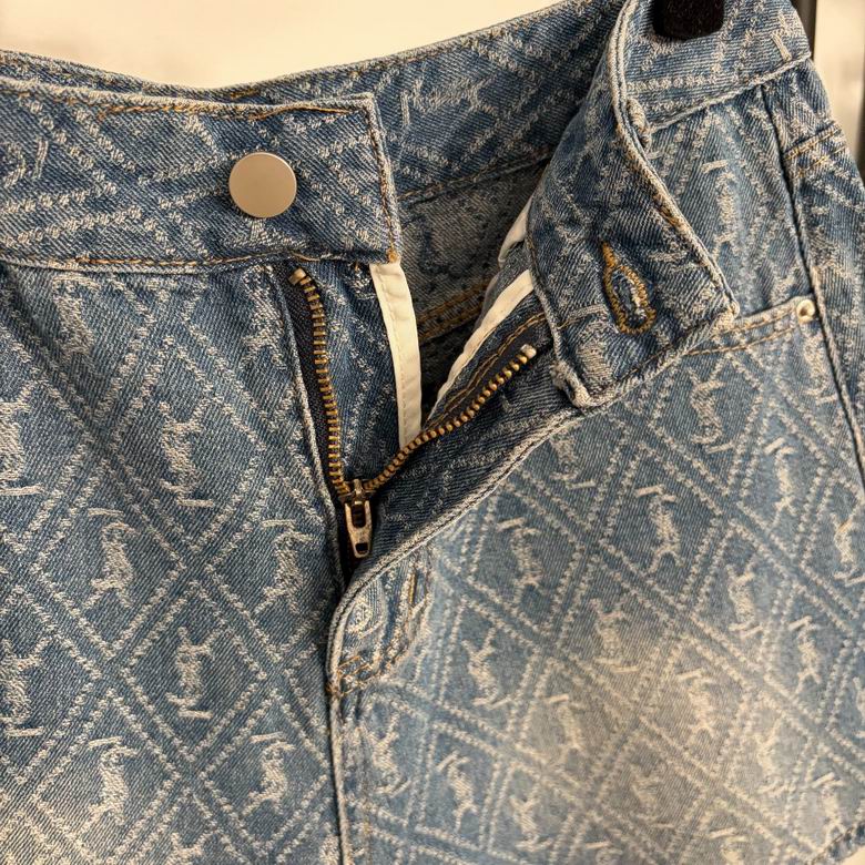 Arden Patterned Denim Shorts