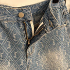 Arden Patterned Denim Shorts