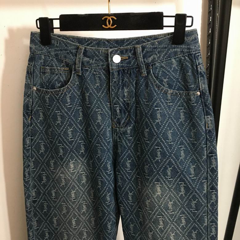 Arden Patterned Straight-Leg Jeans