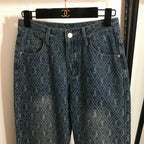 Arden Patterned Straight-Leg Jeans