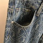Arden Patterned Straight-Leg Jeans