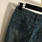 Arden Patterned Straight-Leg Jeans