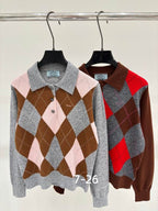 Berkley Argyle Collared Cardigan