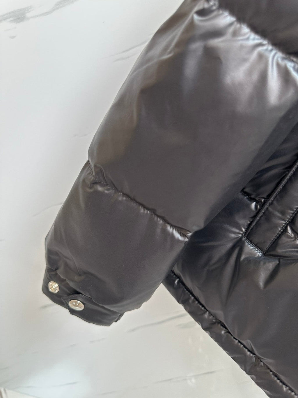 Solid Color Patch Down Jacket
