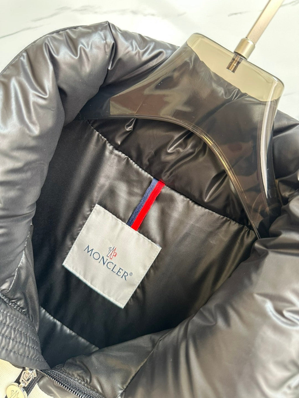 Solid Color Patch Down Jacket
