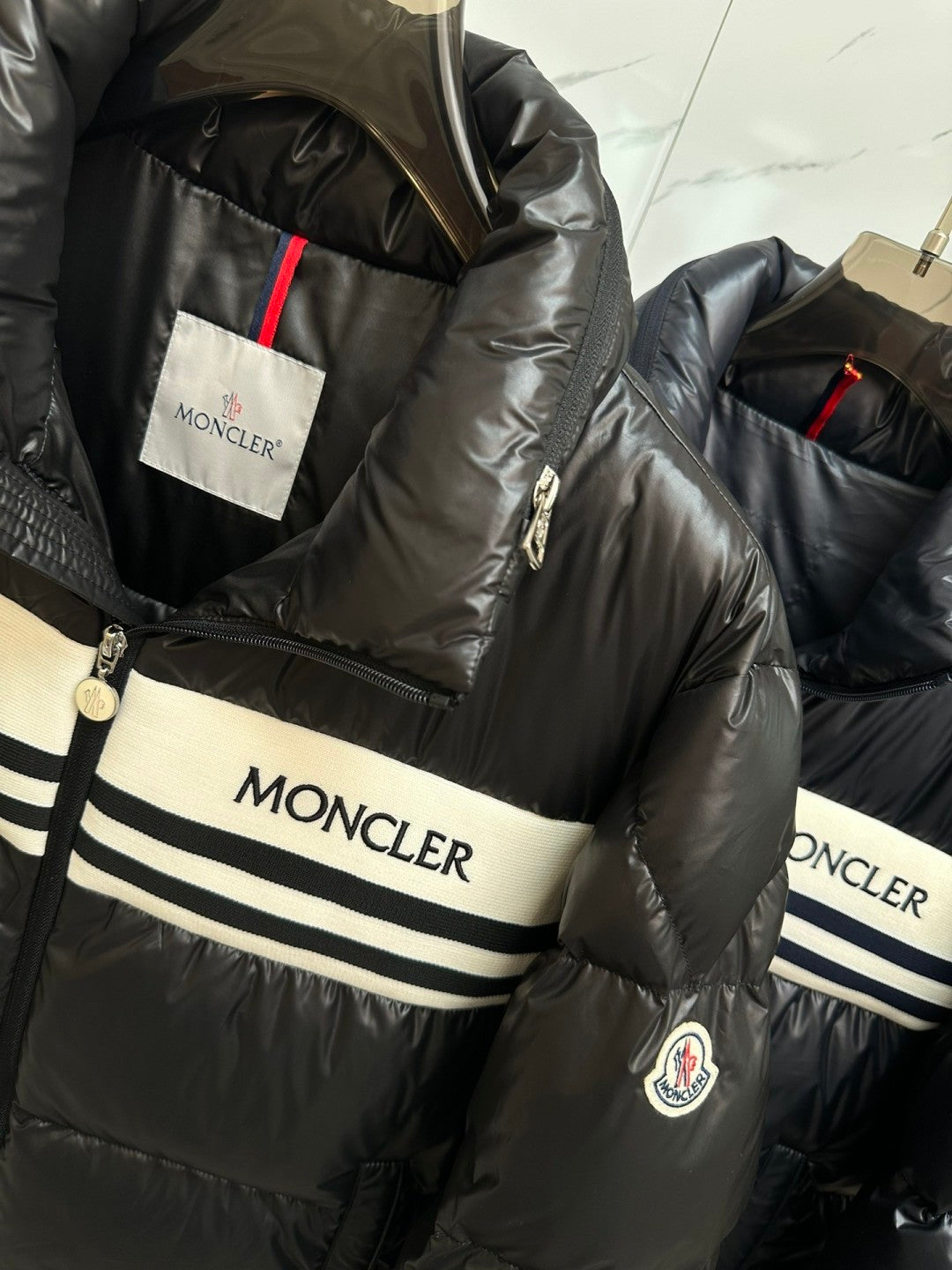 Solid Color Patch Down Jacket