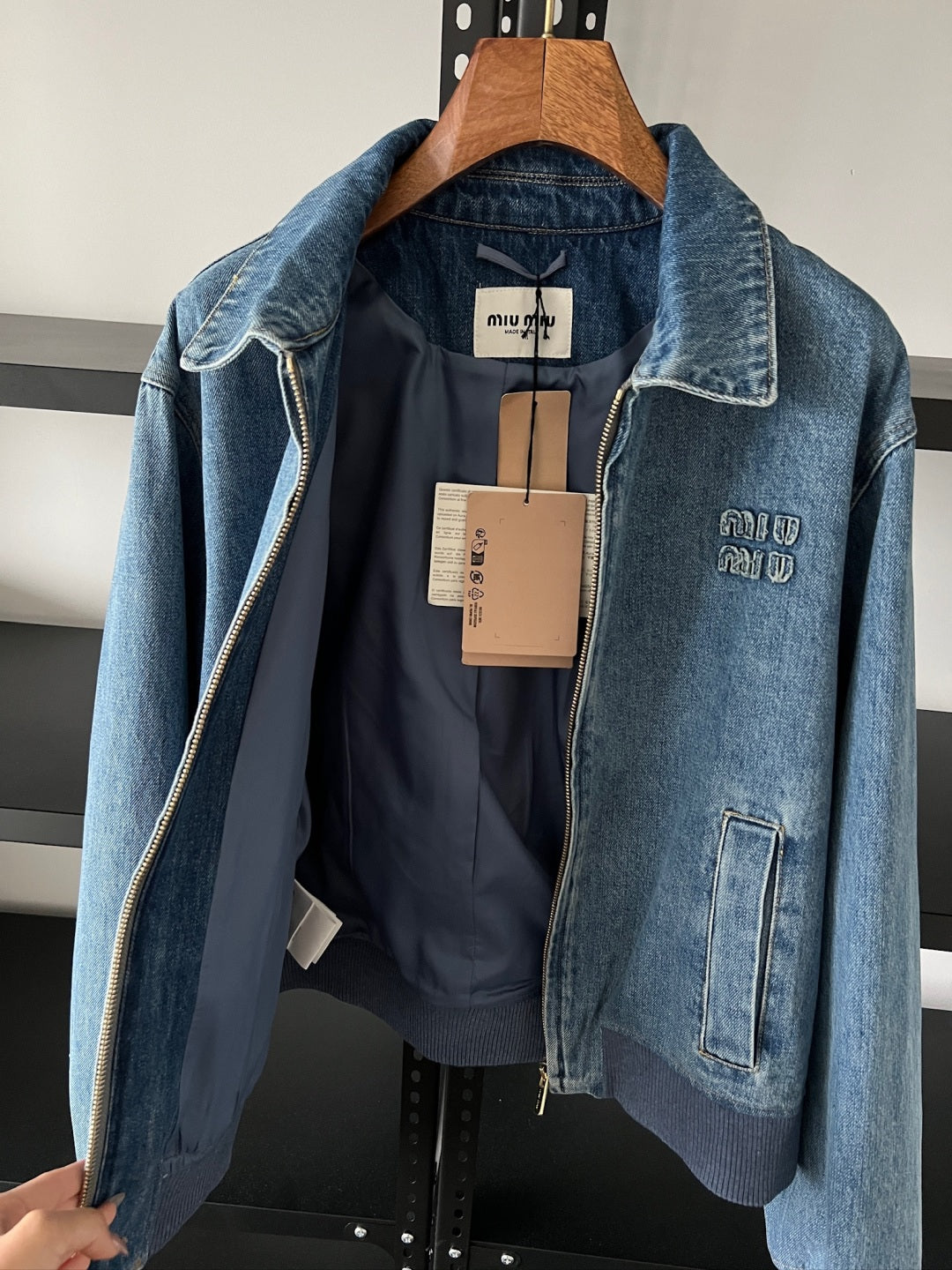 Washed Denim Embroidered Jacket
