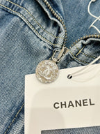 Denim Large-Lapel Jacket