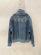 Denim Large-Lapel Jacket