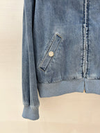 Denim Large-Lapel Jacket