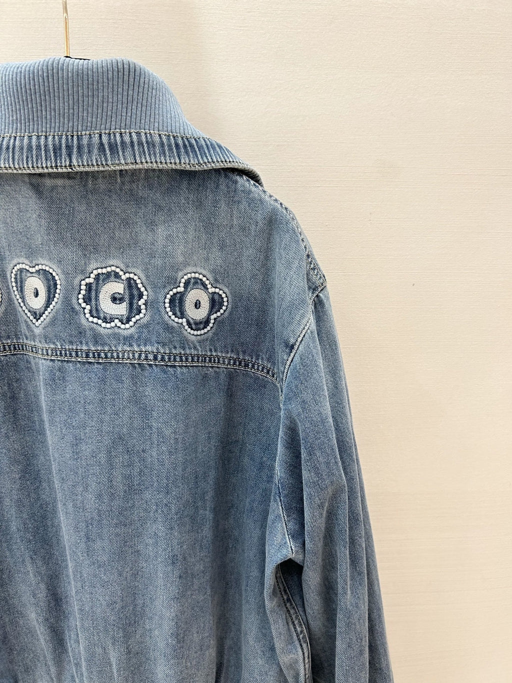 Denim Large-Lapel Jacket