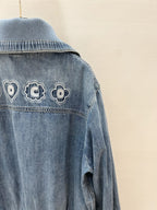 Denim Large-Lapel Jacket