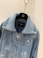 Denim Large-Lapel Jacket