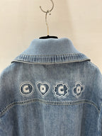 Denim Large-Lapel Jacket
