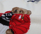 Cream Winter Bear Knit Sweater