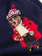 Navy Bear Knit Sweater