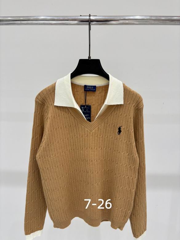 Henley Contrast-Collar Knit Sweater