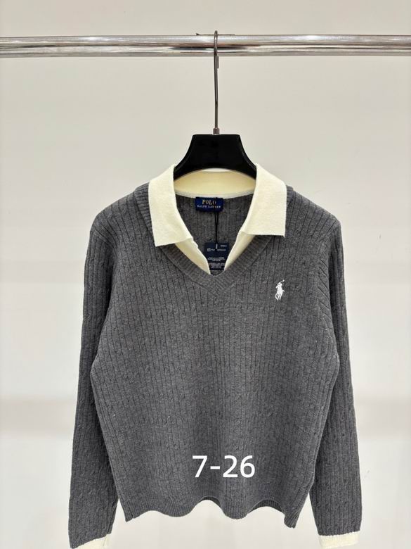 Henley Contrast-Collar Knit Sweater