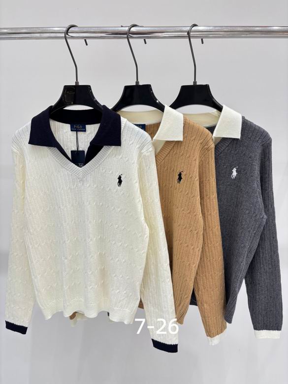Henley Contrast-Collar Knit Sweater