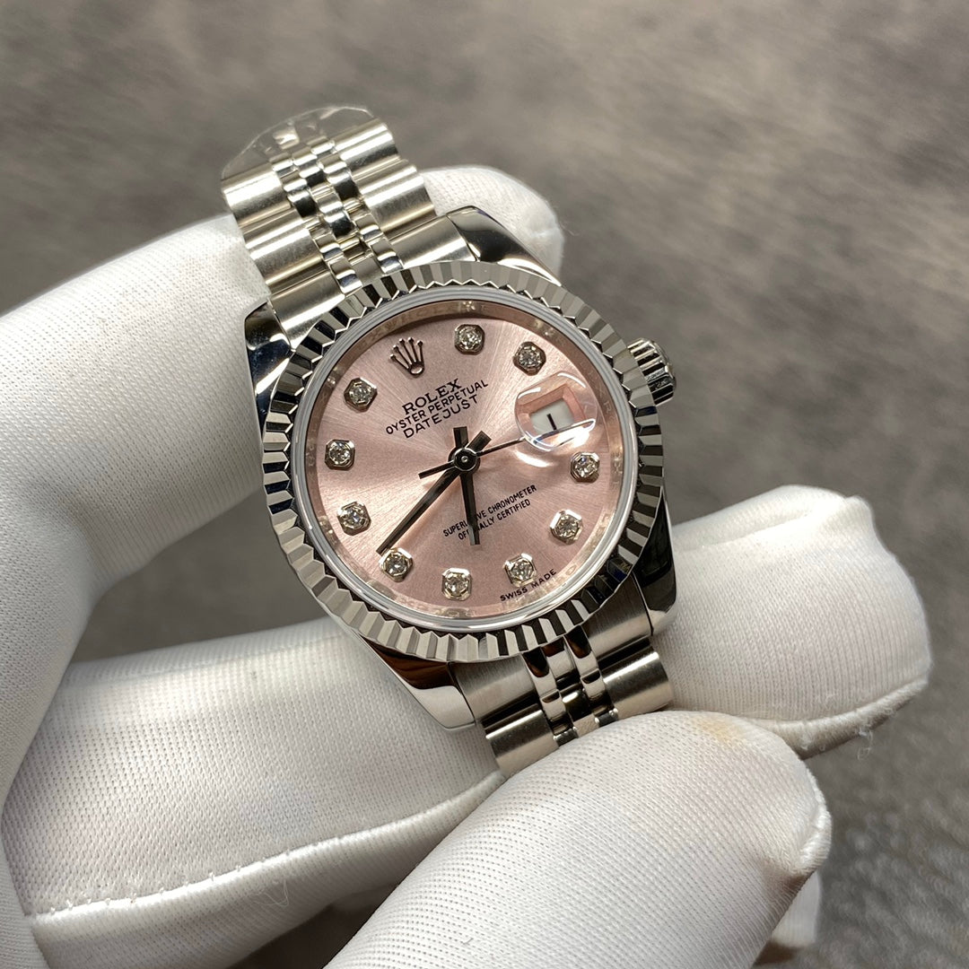 Lobster Pink Dial Automatic Watch 28 mm