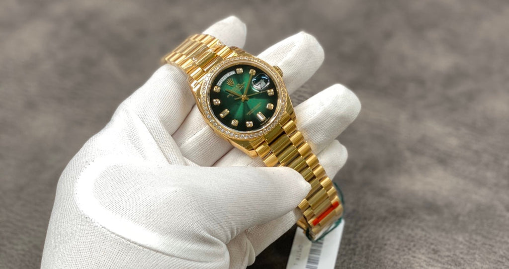 Green Gold Dial Automatic Watch 36 mm
