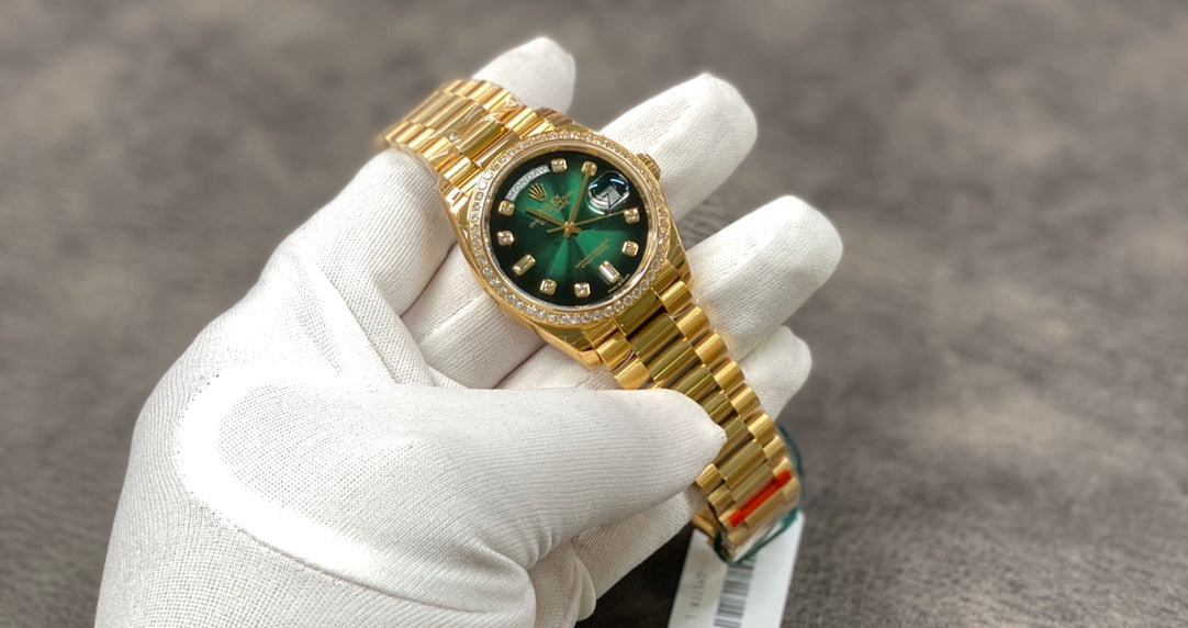 Green Gold Dial Automatic Watch 36 mm