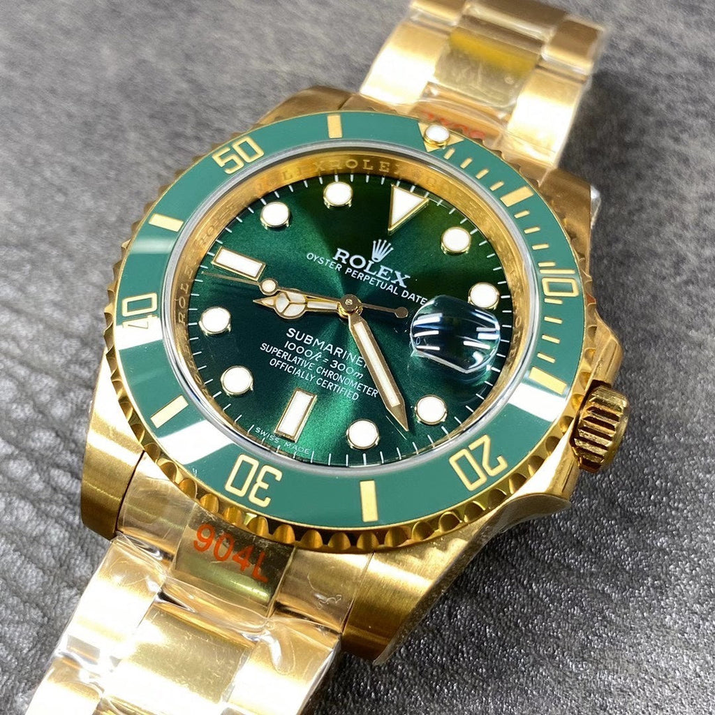 Gold Green Dial Automatic Watch 40 mm