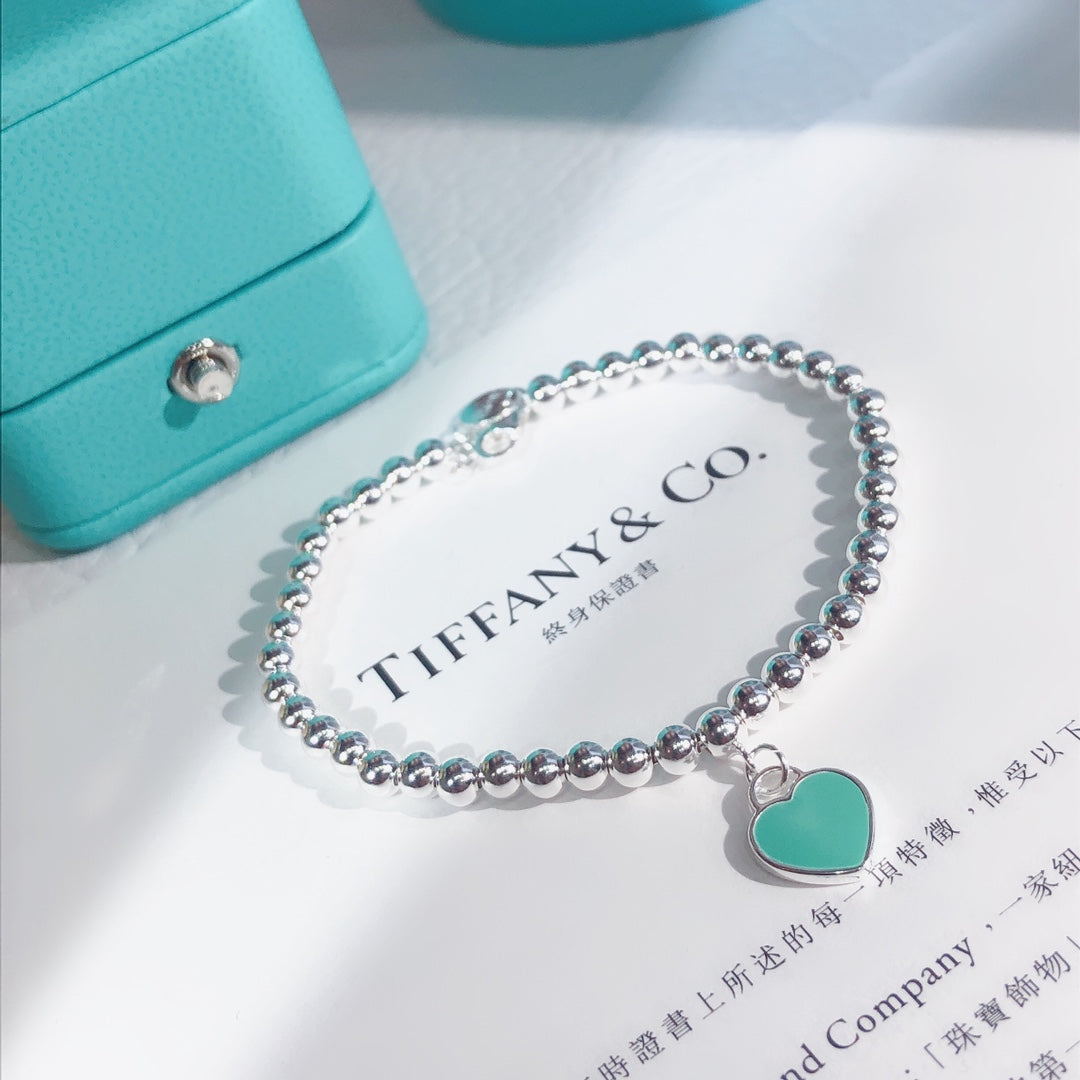 Double Heart Enamel Bracelet