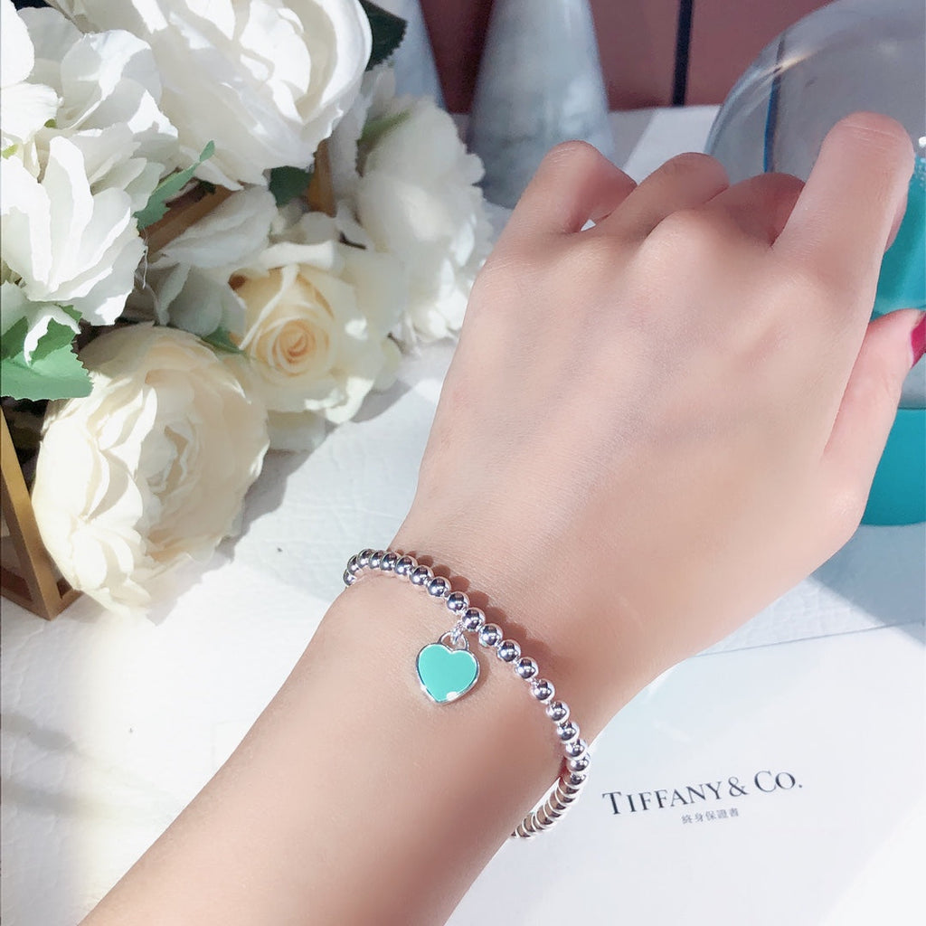 Double Heart Enamel Bracelet