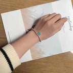 Double Heart Enamel Bracelet